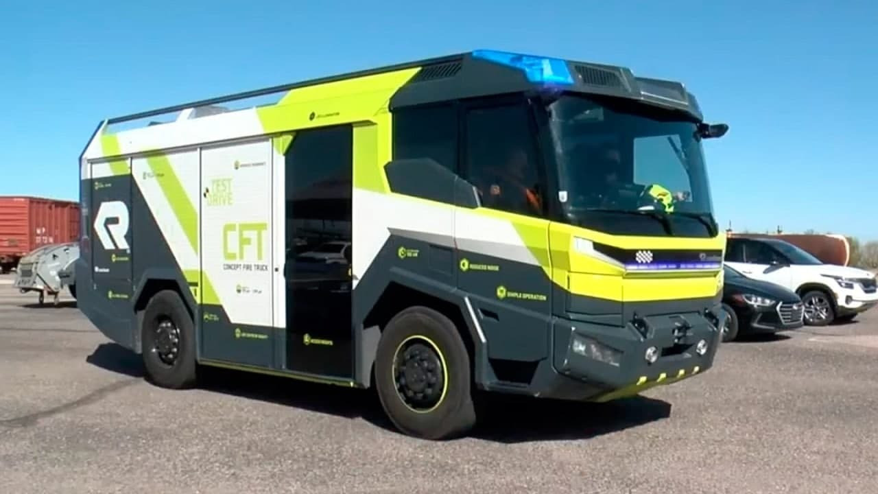 В США приступили к тестированию пожарной машины на электродвигателе